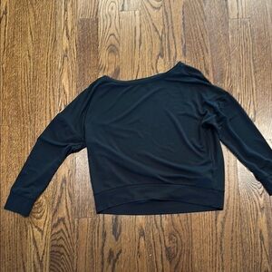 I Work Out Or Go Out- Black Fabletics Top Womens Sz XXs NWOT👌